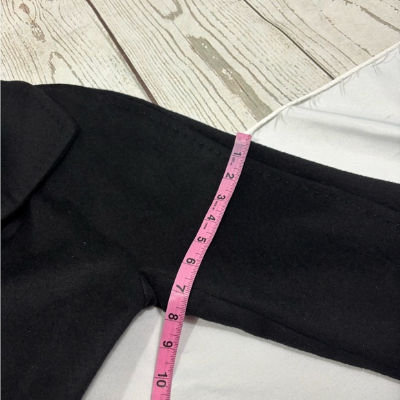 Ellen Tracy Black Wool Angora Blend Lined Coat L/XL Classic Winterwear Pockets - Picture 15 of 16